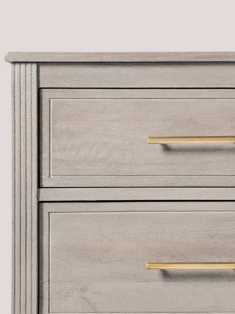 Swoon Grey Claudine Mango Wood 4 Drawer Chest - Image 5 of 5