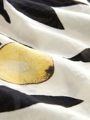 Ecru/Zitrone - Kurzärmelige Carmen-Bluse mit Bindeband - Bild 6 von 6