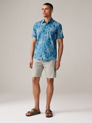 Blue Bamboo Printed Short Sleeve Shirt - Image 2 of 8
