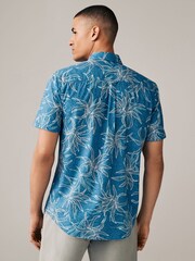 Blue Bamboo Printed Short Sleeve Shirt - Image 4 of 8