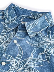 Blue Bamboo Printed Short Sleeve Shirt - Image 7 of 8