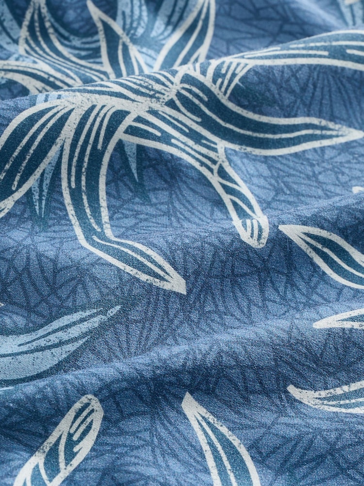 Blue Bamboo Printed Short Sleeve Shirt - Image 8 of 8