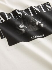 smALLSAINTS White/Axyl Tiger Girls Grace Graphic Crew 100% Cotton T-Shirt - Image 7 of 7