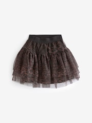 smALLSAINTS Leopard Tulle Tiered Girls Skirt - Image 5 of 8