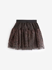 smALLSAINTS Leopard Tulle Tiered Girls Skirt - Image 6 of 8