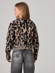 SmallSaints Wick Leopard dekleta pletena pletena jopa - Slika 3 iz 8