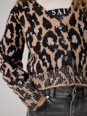 SmallSaints Wick Leopard dekleta pletena pletena jopa - Slika 4 iz 8