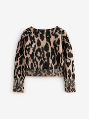 SmallSaints Wick Leopard dekleta pletena pletena jopa - Slika 6 iz 8