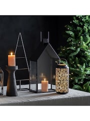 Gallery Home Black Christmas Pinecone Large LED Lantern Light - Image 3 of 5