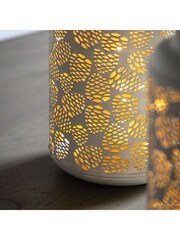 Gallery Home White Christmas Pinecone Large LED Lantern Light - Image 5 of 6