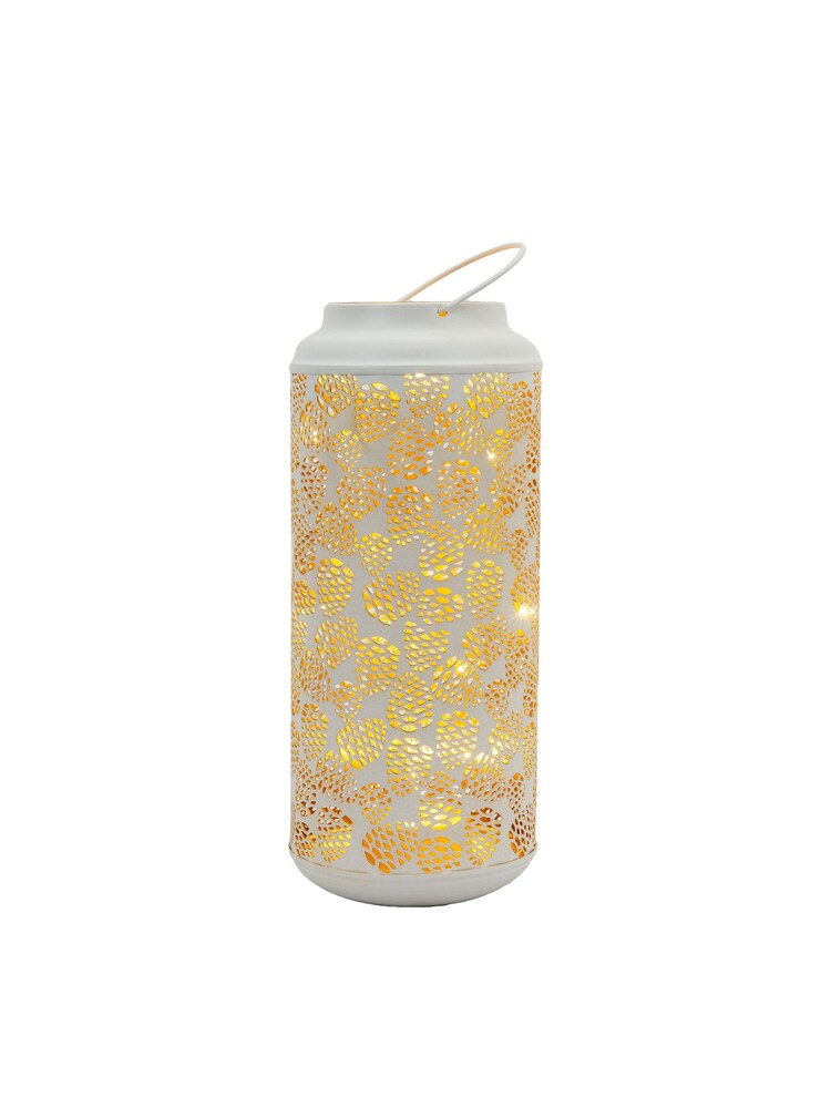 Gallery Home White Christmas Pinecone Large LED Lantern Light - Image 6 of 6