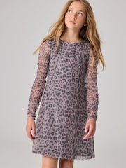 smALLSAINTS Multi Leopard Mesh Dress - Image 1 of 9