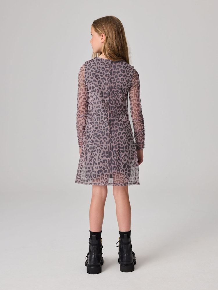 smALLSAINTS Multi Leopard Mesh Dress - Image 2 of 9