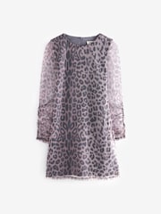 smALLSAINTS Multi Leopard Mesh Dress - Image 5 of 9