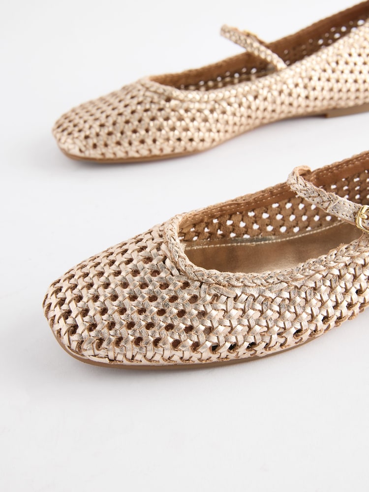 zlata (barva); zlato - Usnjeni tkani čevlji Mary Jane Forever Comfort® - Slika 7 iz 7 zlata (barva); zlato - Usnjeni tkani čevlji Mary Jane Forever Comfort® - Slika 7 iz 7