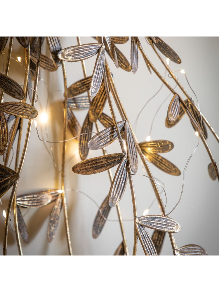 Gallery Home Gold Christmas Small Mistletoe Bundle with LED Lights - Image 2 of 6 Gallery Home Gold Christmas Small Mistletoe Bundle with LED Lights - Image 2 of 6