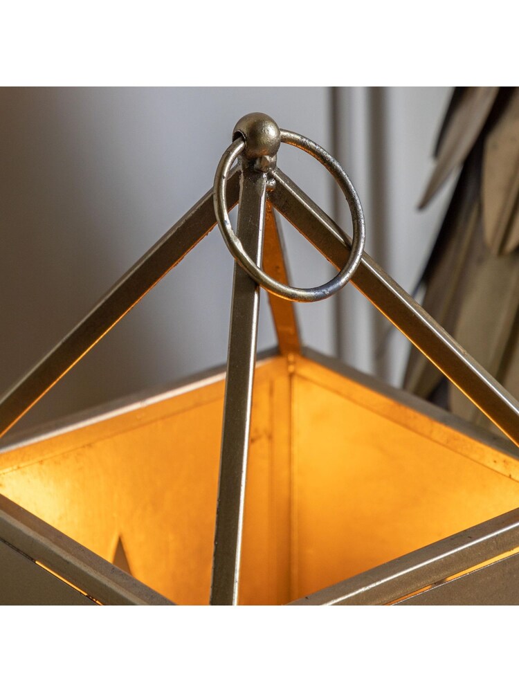 Gallery Home Gold Christmas Small Star Lantern Candle Holder - Image 2 of 5