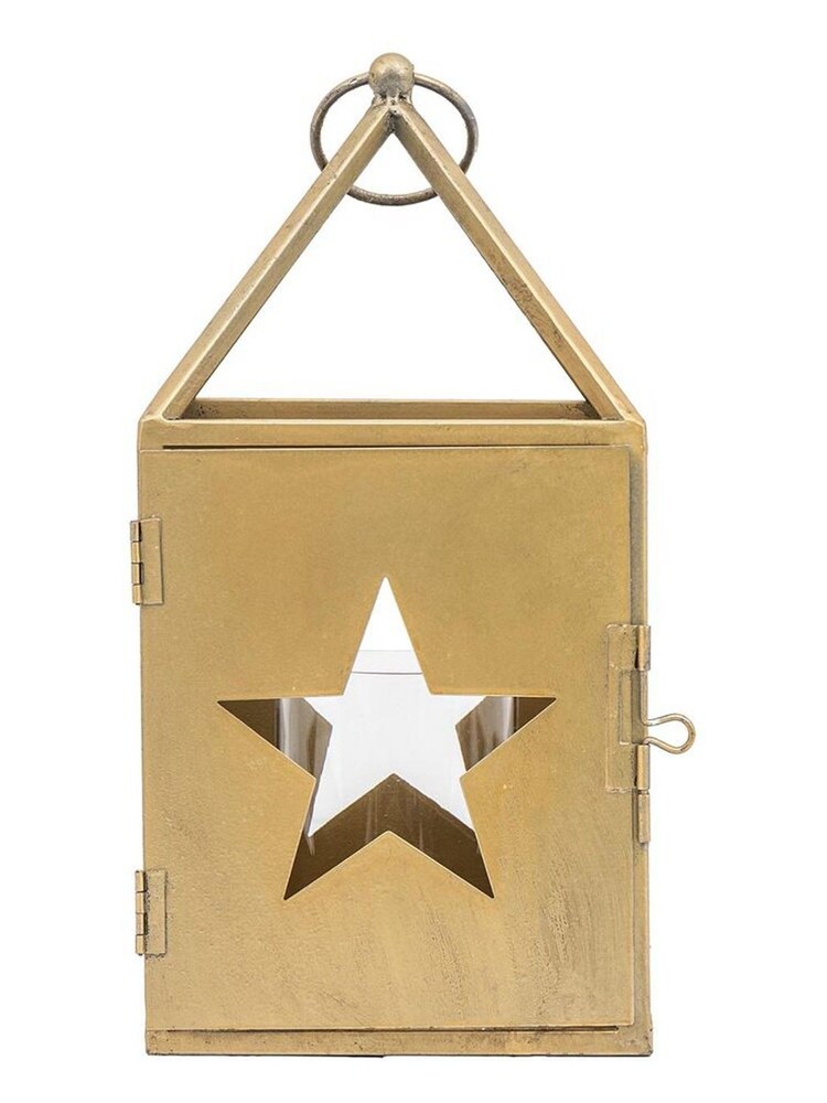 Gallery Home Gold Christmas Small Star Lantern Candle Holder - Image 5 of 5 Gallery Home Gold Christmas Small Star Lantern Candle Holder - Image 5 of 5