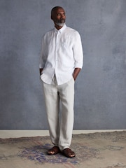 Blue Signature 100% Linen Long Sleeve Shirt - Image 2 of 9
