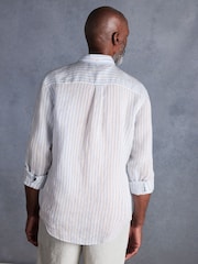 Blue Signature 100% Linen Long Sleeve Shirt - Image 3 of 9