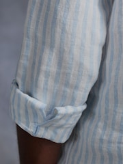Blue Signature 100% Linen Long Sleeve Shirt - Image 6 of 9