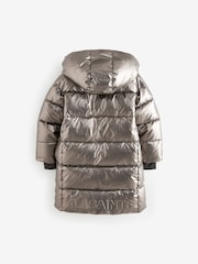 smALLSAINTS Metallic Longline Padded Girls Coat - Image 10 of 17