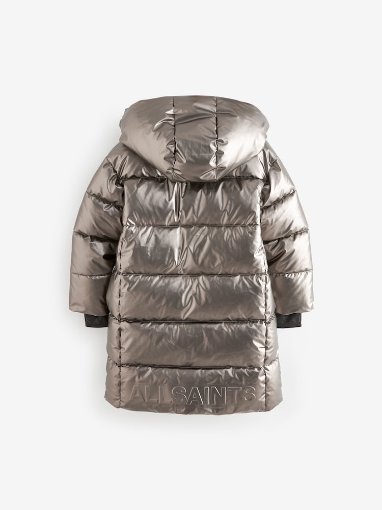 smALLSAINTS Metallic Longline Padded Girls Coat - Image 10 of 17