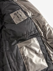 smALLSAINTS Metallic Longline Padded Girls Coat - Image 13 of 17