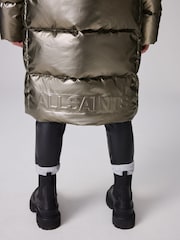 smALLSAINTS Metallic Longline Padded Girls Coat - Image 4 of 17