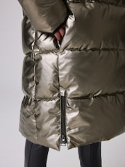 smALLSAINTS Metallic Longline Padded Girls Coat - Image 7 of 17