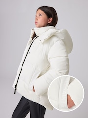 smALLSAINTS White Short Padded Girls Coat - Image 1 of 15