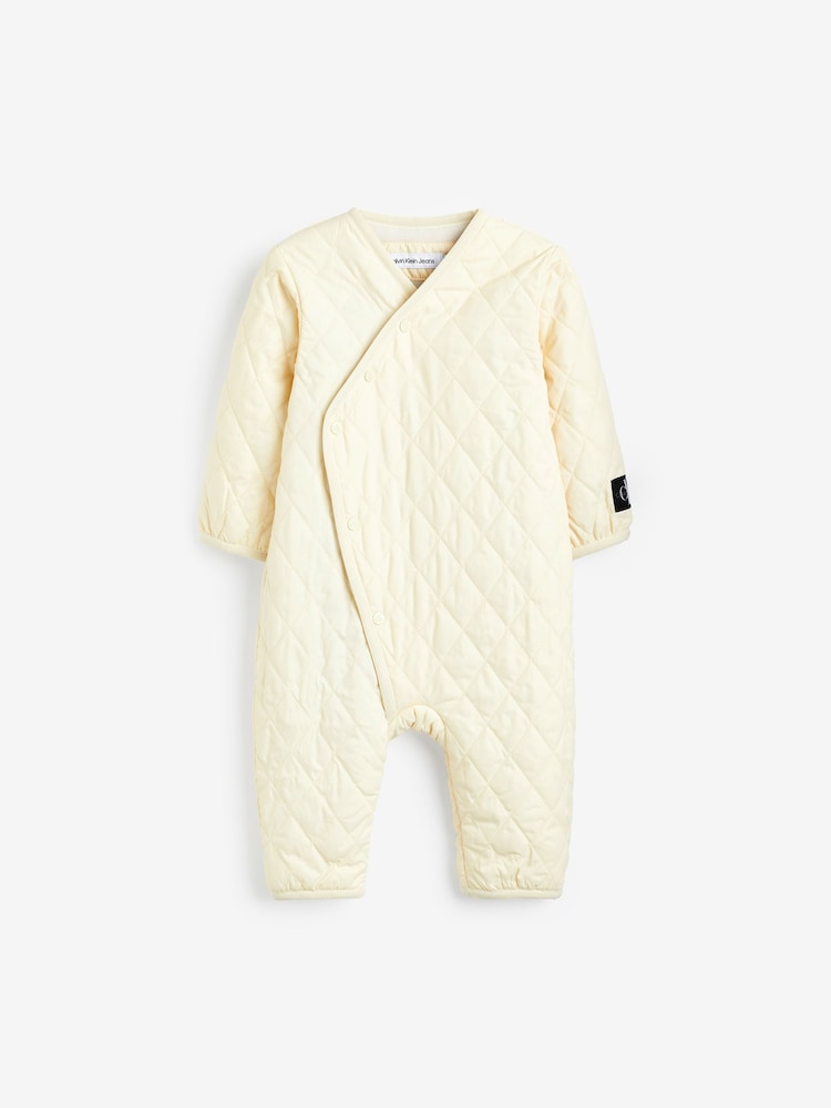 Calvin Klein Jeans Gesteppter Baby-Body aus 100 % Baumwolle, Cream - Bild 1 von 2
