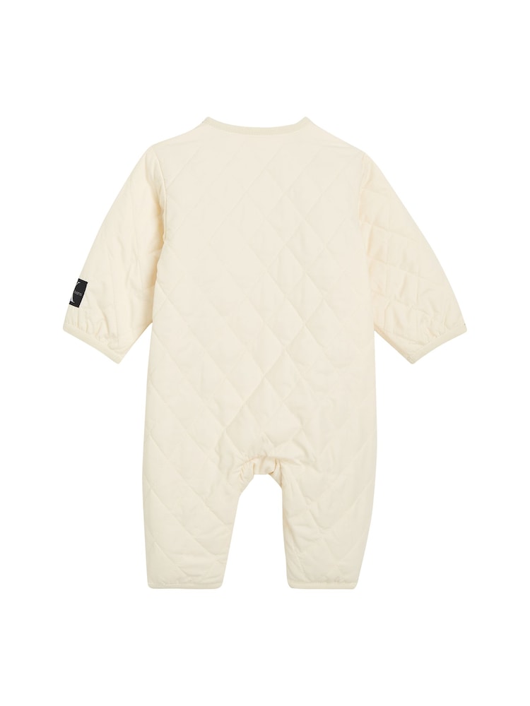 Calvin Klein Jeans Baby Cream 100% Cotton Quilted Bodysuit - Image 2 of 2 Calvin Klein Jeans Baby Cream 100% Cotton Quilted Bodysuit - Image 2 of 2