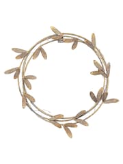 Gallery Home Gold Christmas Mistletoe Wreath with LED Lights - Image 3 of 4