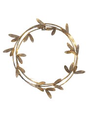 Gallery Home Gold Christmas Mistletoe Wreath with LED Lights - Image 4 of 4