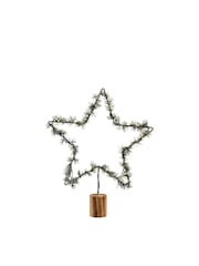 Gallery Home Green Christmas Star Decoration with Pine LED Lights - Image 4 of 4