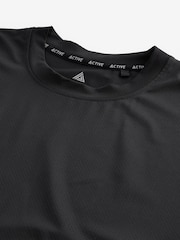 Schwarz - Active Relaxed Fit Textured Training T-Shirt - Bild 8 von 8