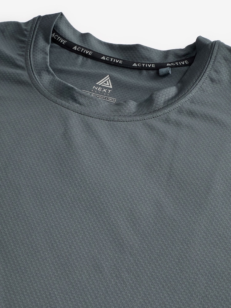 Slate Active Relaxed Fit Textured Training T-Shirt - Image 7 of 7