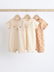 Neutral Bear Baby Rompers 3 Pack (0mths-3yrs) - Image 1 of 10