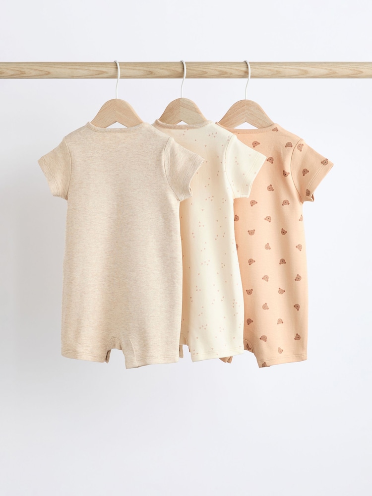 Neutral Bear Baby Rompers 3 Pack (0mths-3yrs) - Image 2 of 10