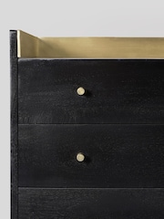 Swoon Black Fresco Mango Wood 5 Drawer Chest Of Drawers - Image 3 of 7