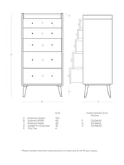 Swoon Black Fresco Mango Wood 5 Drawer Chest Of Drawers - Image 4 of 7