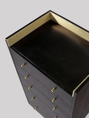 Swoon Black Fresco Mango Wood 5 Drawer Chest Of Drawers - Image 5 of 7