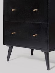 Swoon Black Fresco Mango Wood 5 Drawer Chest Of Drawers - Image 6 of 7