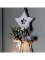 Gallery Home Green Christmas Large Ufford Wall Tree with LED Lights - Image 2 of 5