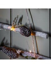 Gallery Home Green Christmas Large Ufford Wall Tree with LED Lights - Image 3 of 5