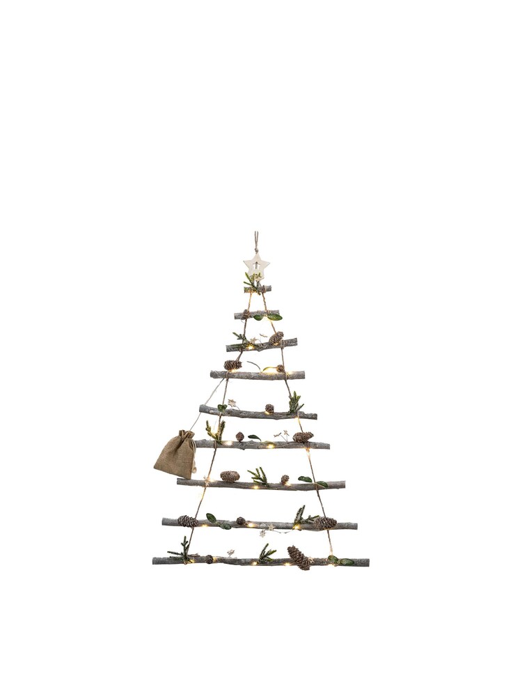 Gallery Home Green Christmas Large Ufford Wall Tree with LED Lights - Image 5 of 5
