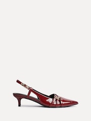 Linzi Red Retro Kitten Court Heels - Image 1 of 6