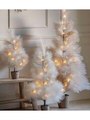 Gallery Home Cream Pampas Christmas Tree with LED Lights - Image 1 of 6