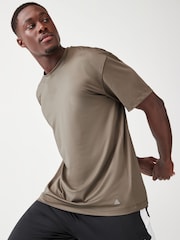 Stone - Active Relaxed Fit Textured Training T-Shirt - Bild 1 von 3